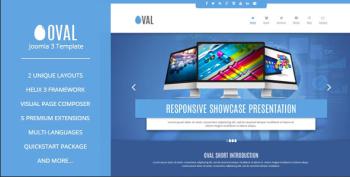 Vina Oval - Responsive Joomla One Page Template